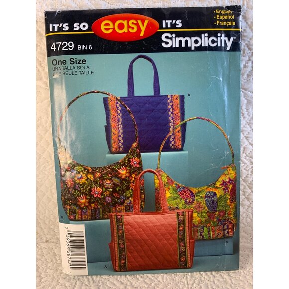 Simplicity Misses Handbag Sewing Pattern 4729 - uncut - Picture 7 of 8